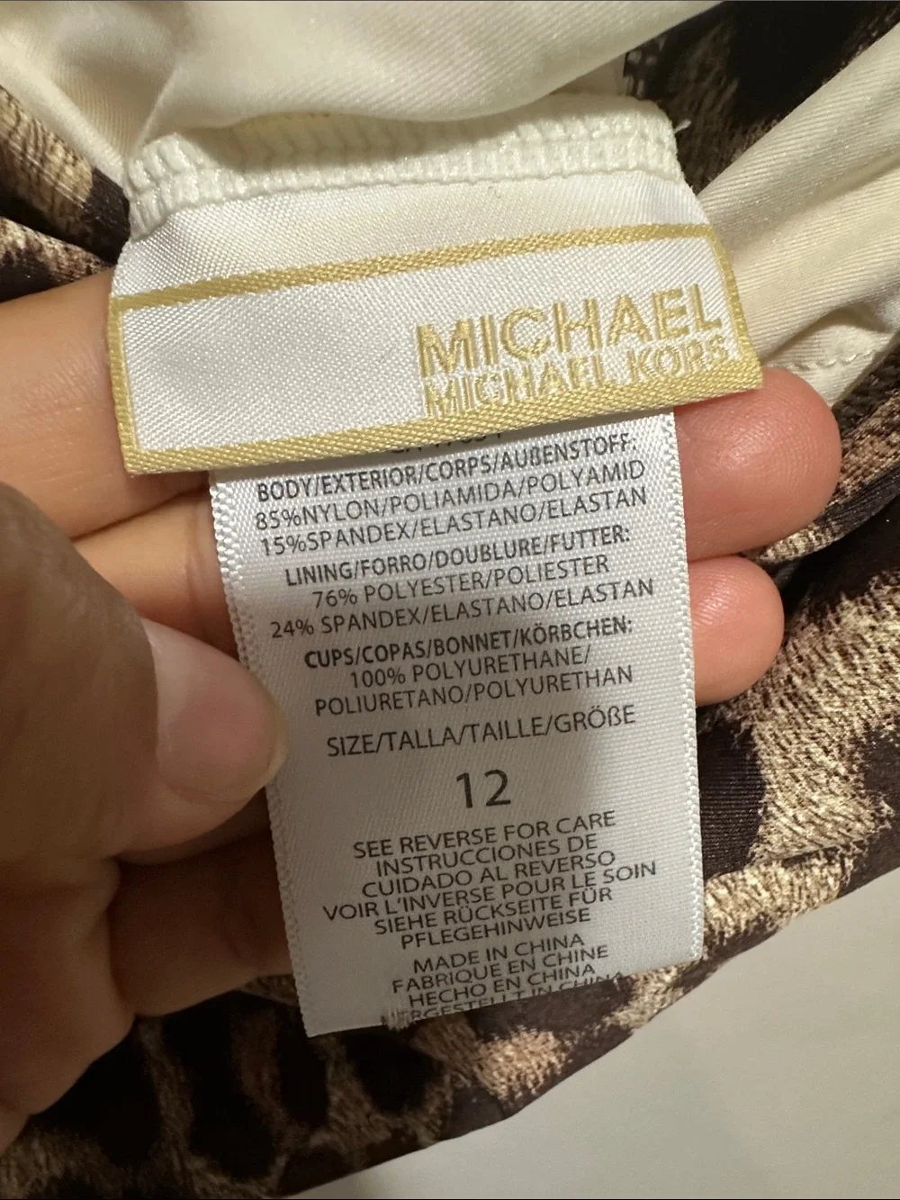 Michael Kors Brown Leopard-Print One-Piece Swimsuit